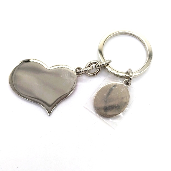 Things Remembered Pink Heart with crystals Keychain Fob with engravable charm - Picture 2 of 3